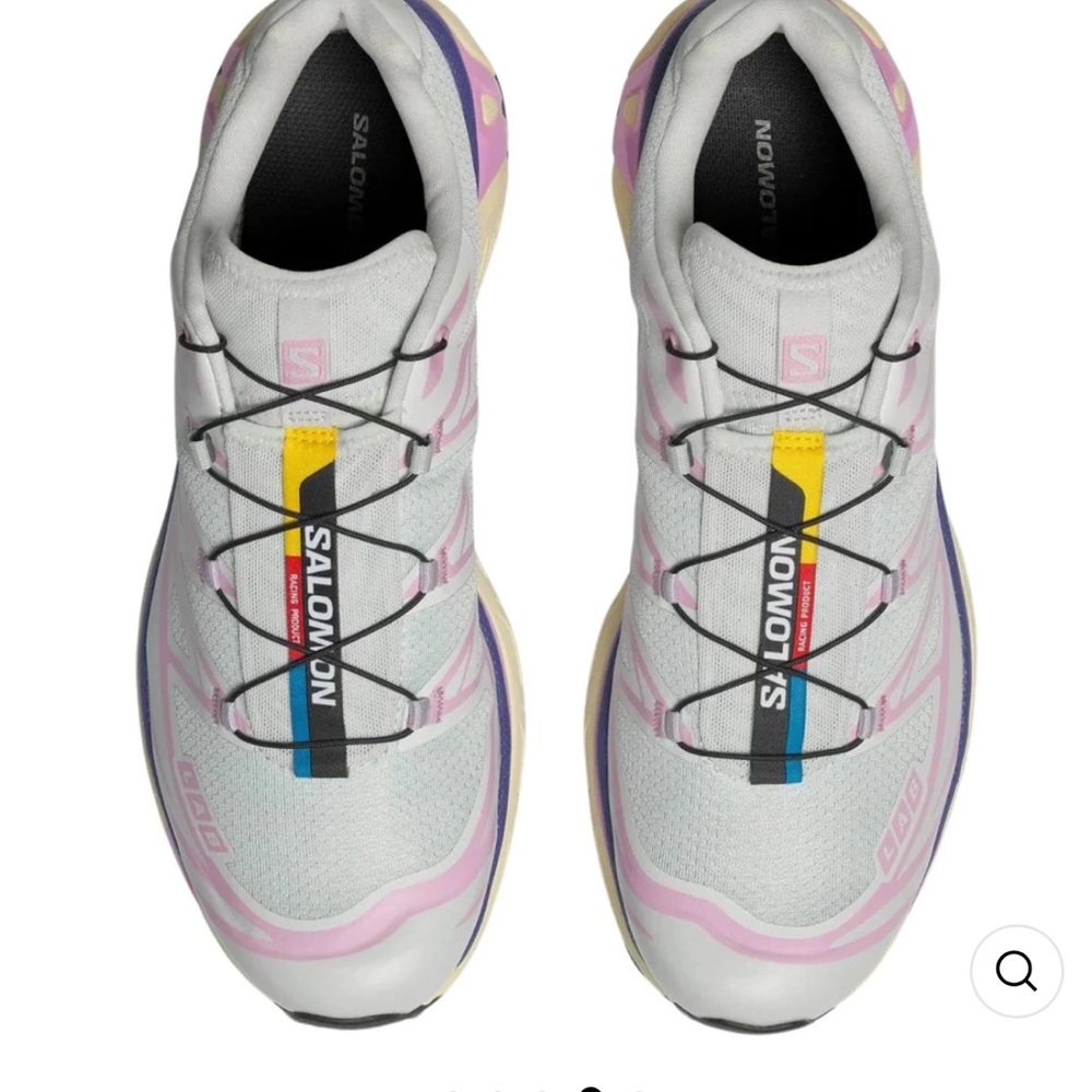 Salomon Women's White and Pink Athletic Shoes